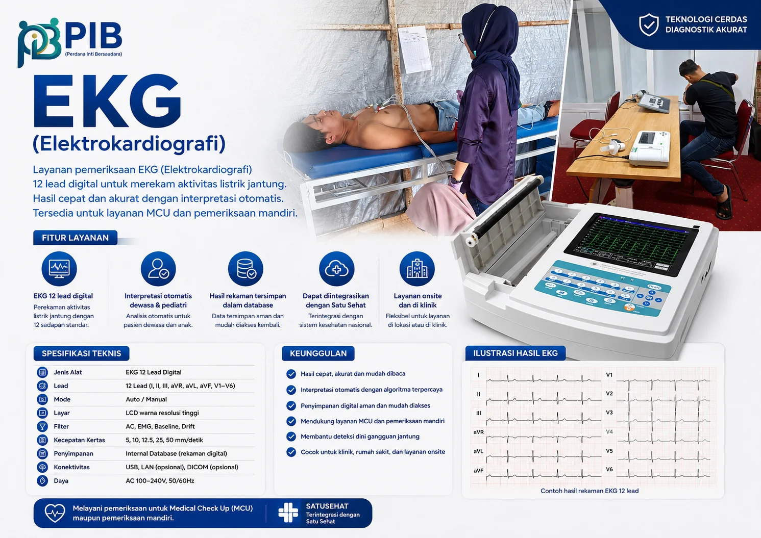 Layanan pemeriksaan EKG (Elektrokardiografi)