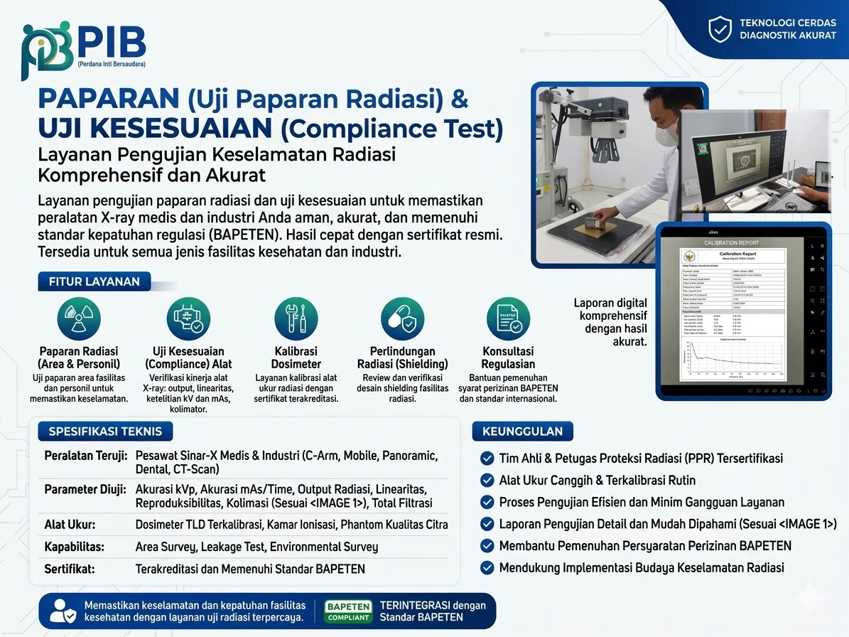 Paparan (Uji Paparan Radiasi) & Uji Kesesuaian (Compliance Test)